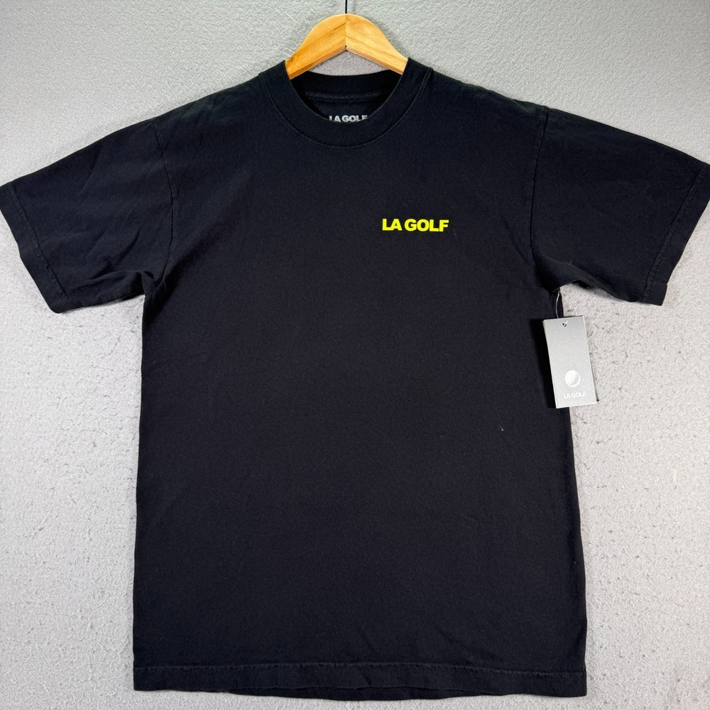 La Golf Beverly Hills T-Shirt Adult Small Black Made In USA Back Hit Lightweight